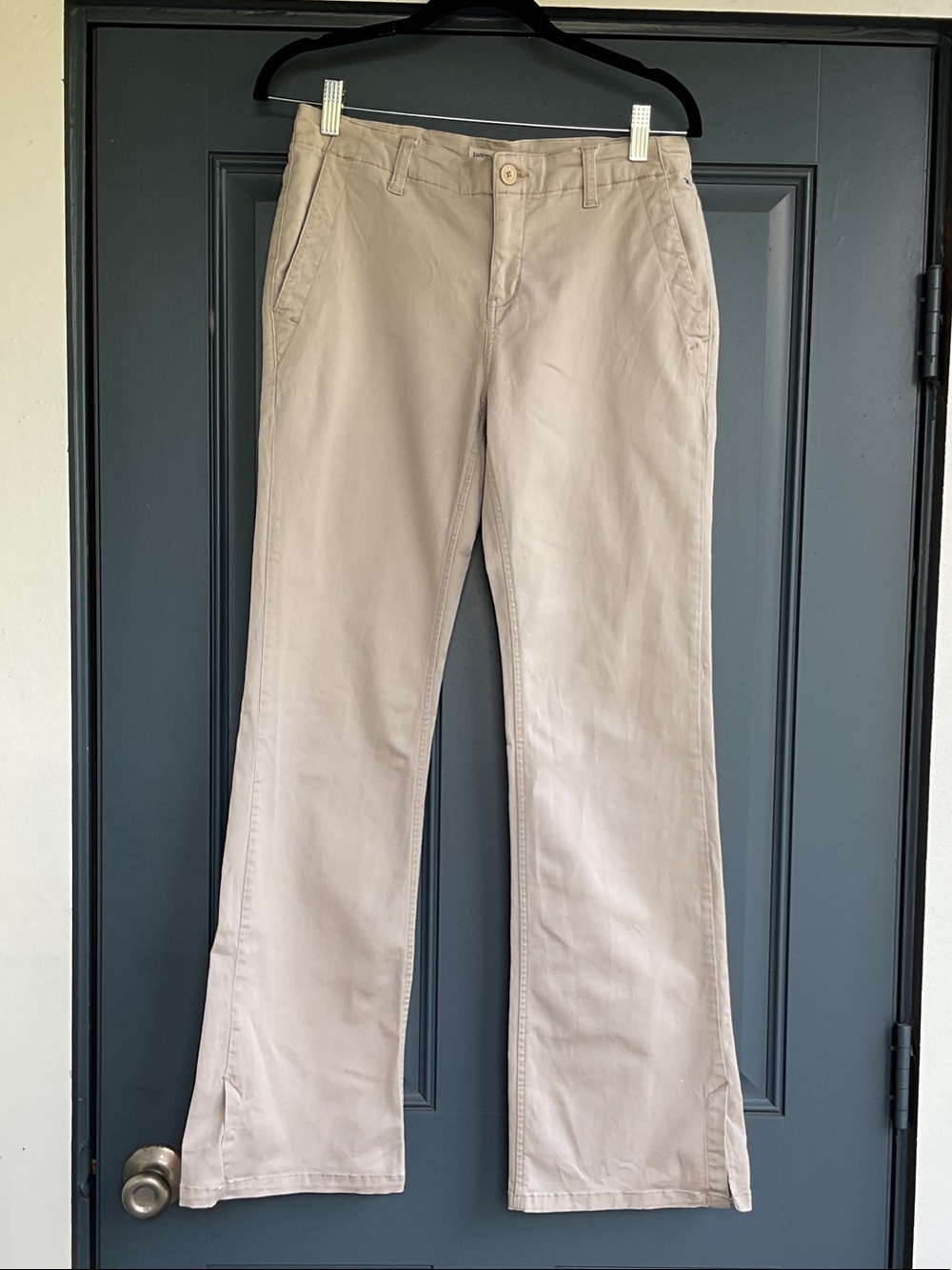 Tommy Hilfiger Beige Flare Wide-Leg Jeans, Size 9